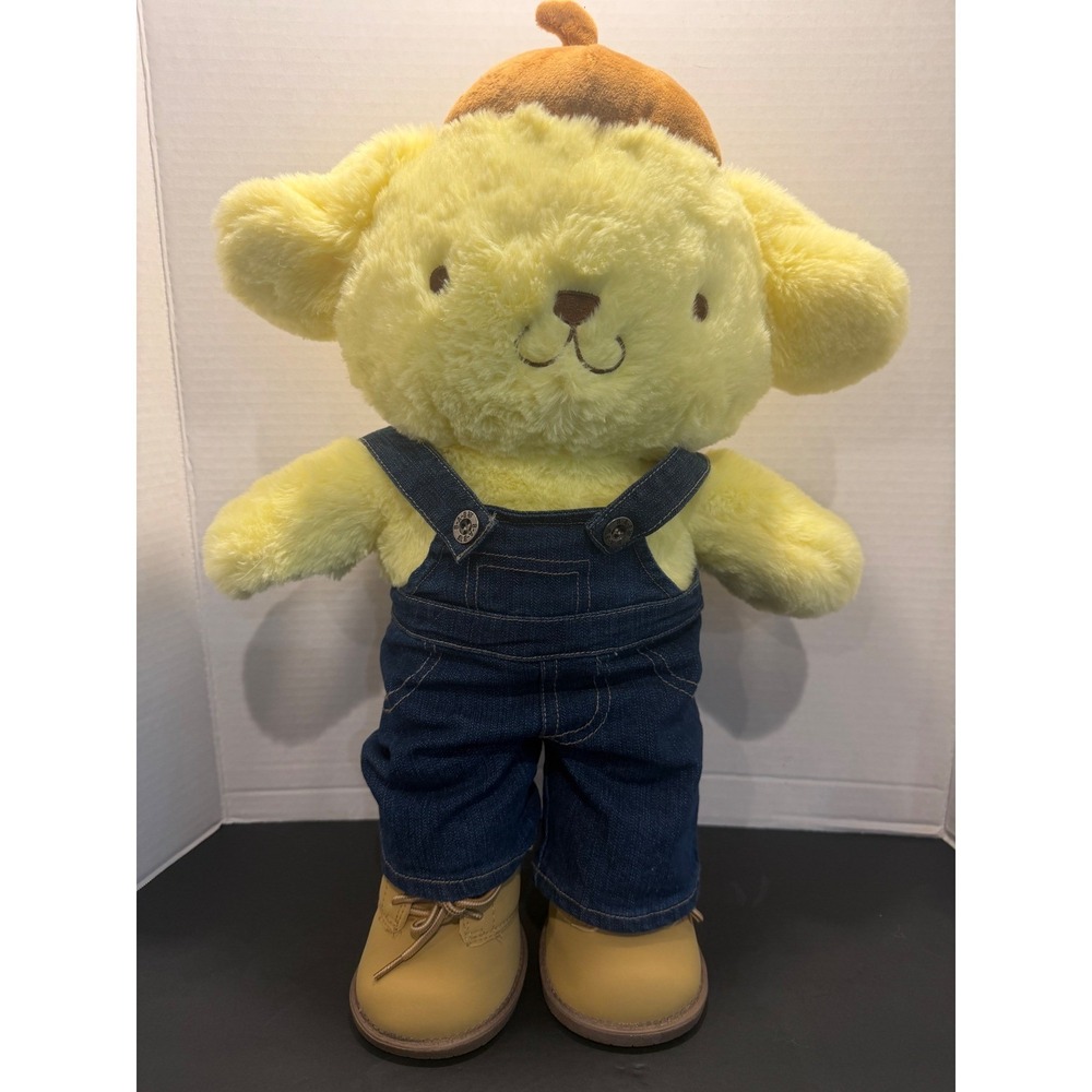 Build-A-Bear Sanrio Pompompurin Plush with Denim Overalls & Boots 16 inch 2024